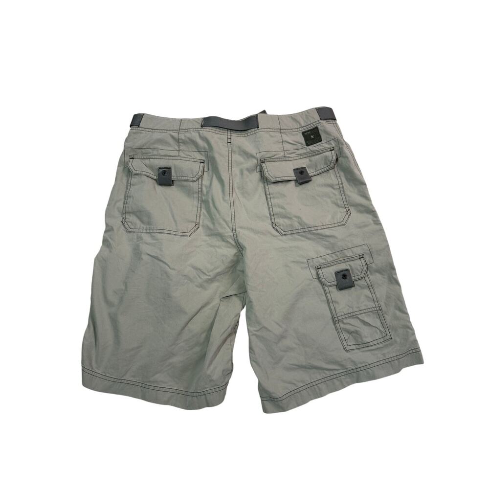 Vintage Y2K Old Navy Cargo Shorts 36W Khaki Zip Pockets 2003